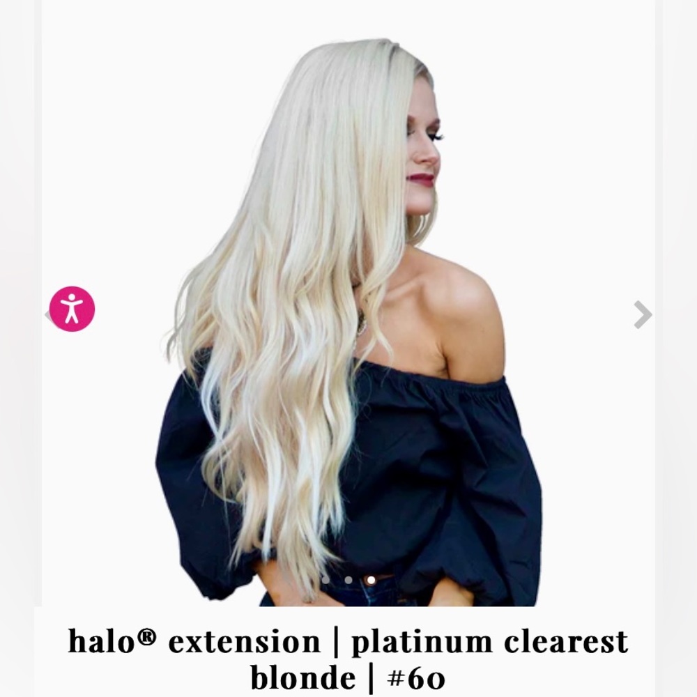 HaloCouture Human Hair extensions, 16”, color #60